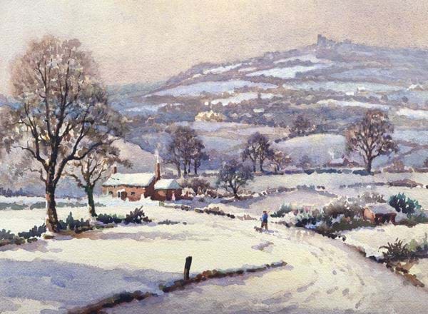 Leith Hill in Wintertime Personalised Christmas Card