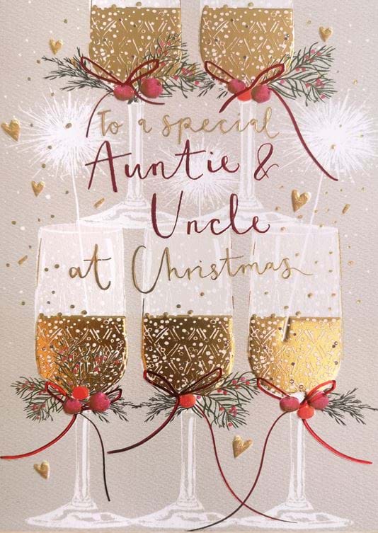 Special Auntie & Uncle Christmas Card