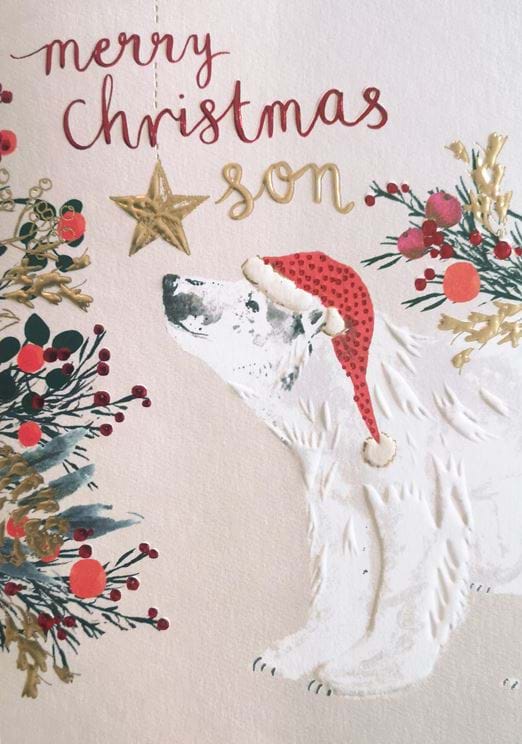 Polar Bear Son Christmas Card