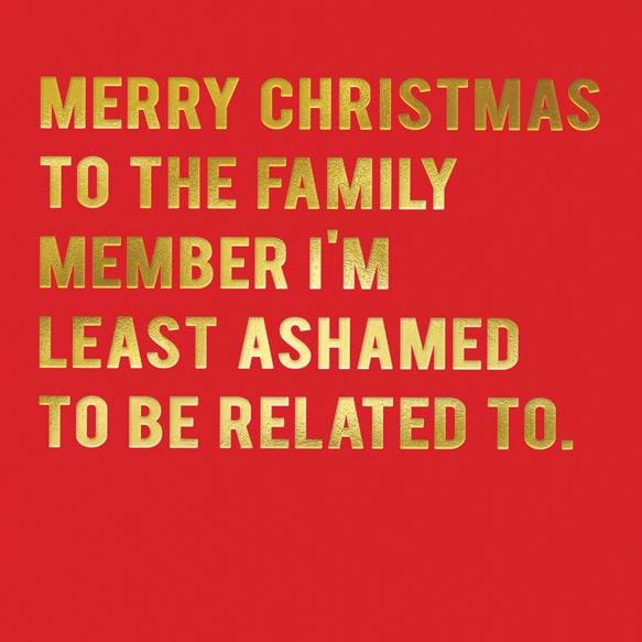 Least Ashamed Christmas Card