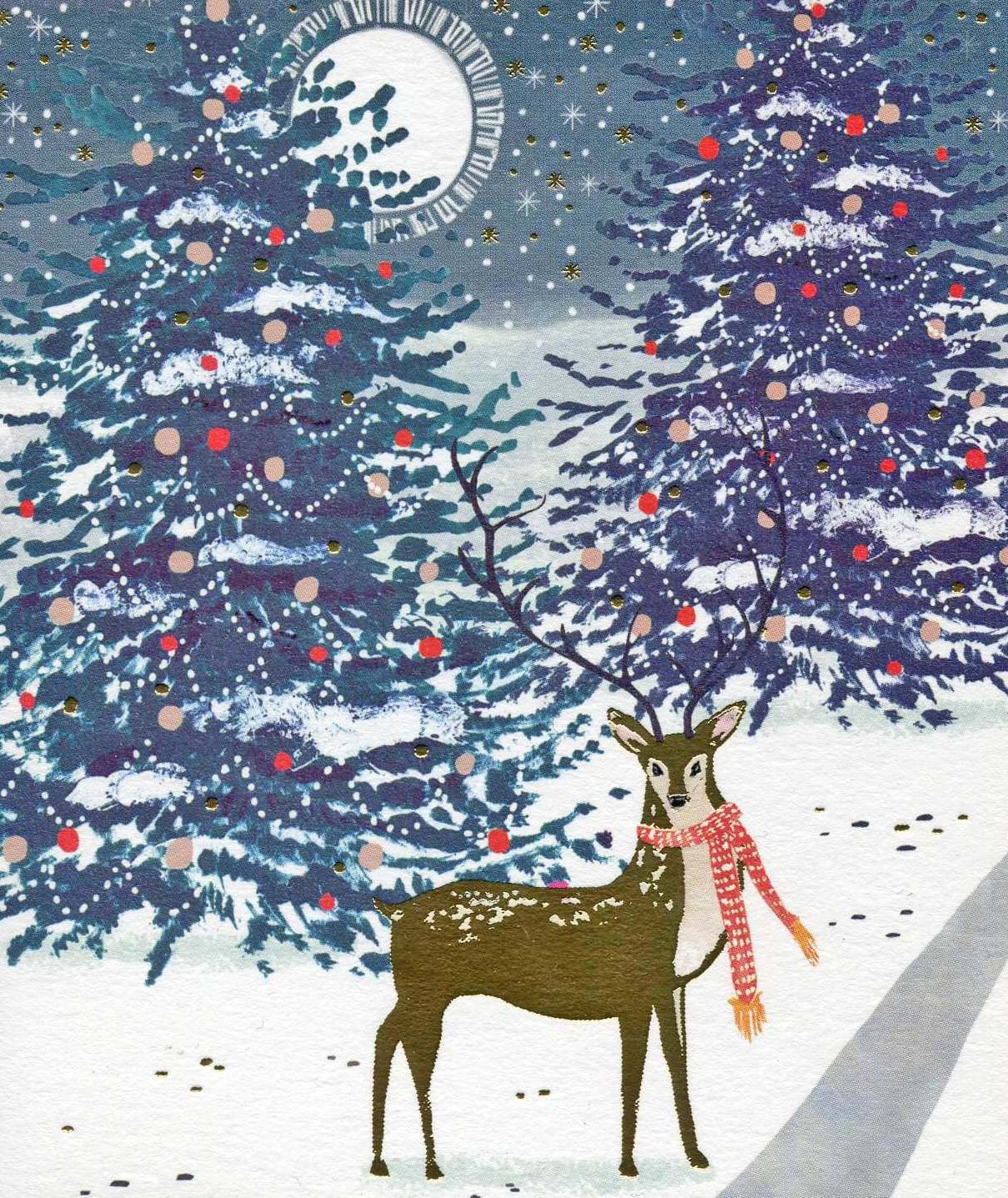Forest Deer Christmas Card Pack (5)