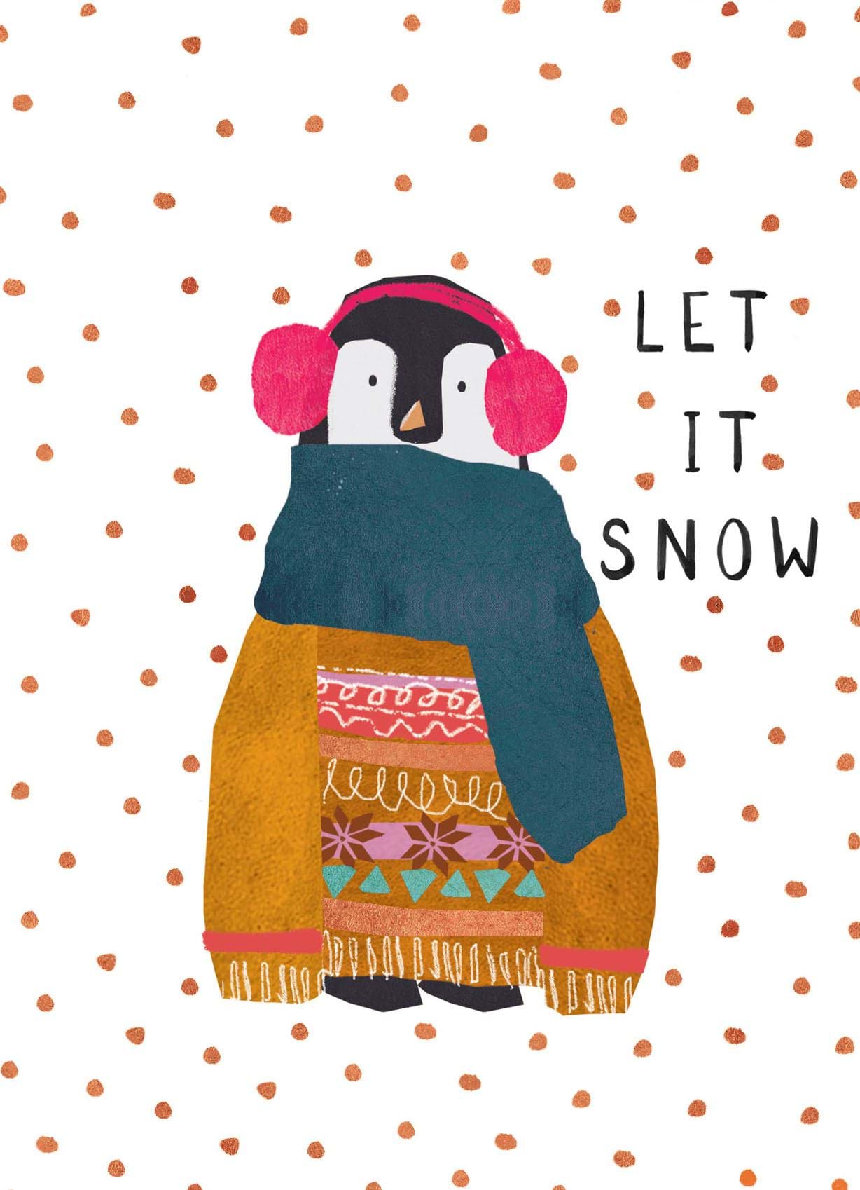 Cosy Penguin Christmas Card