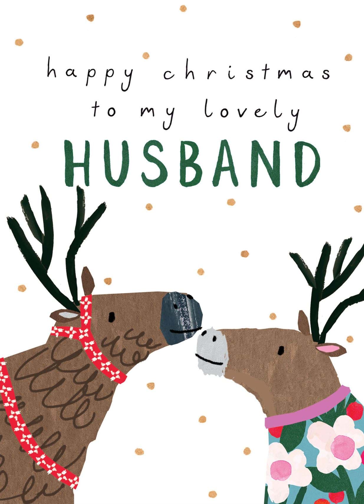 Reindeer Husband Christmas Card