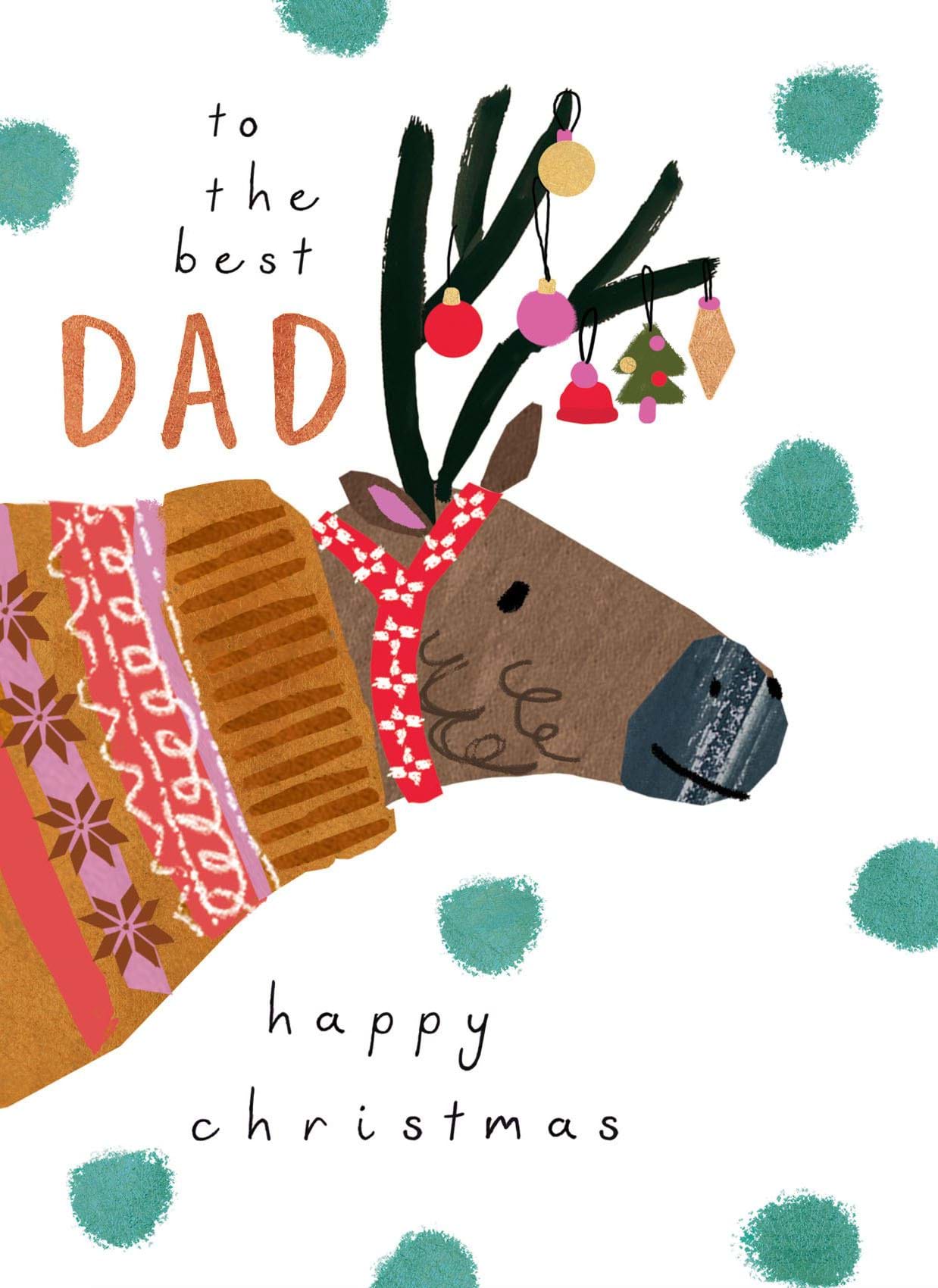 Reindeer Dad Christmas Card