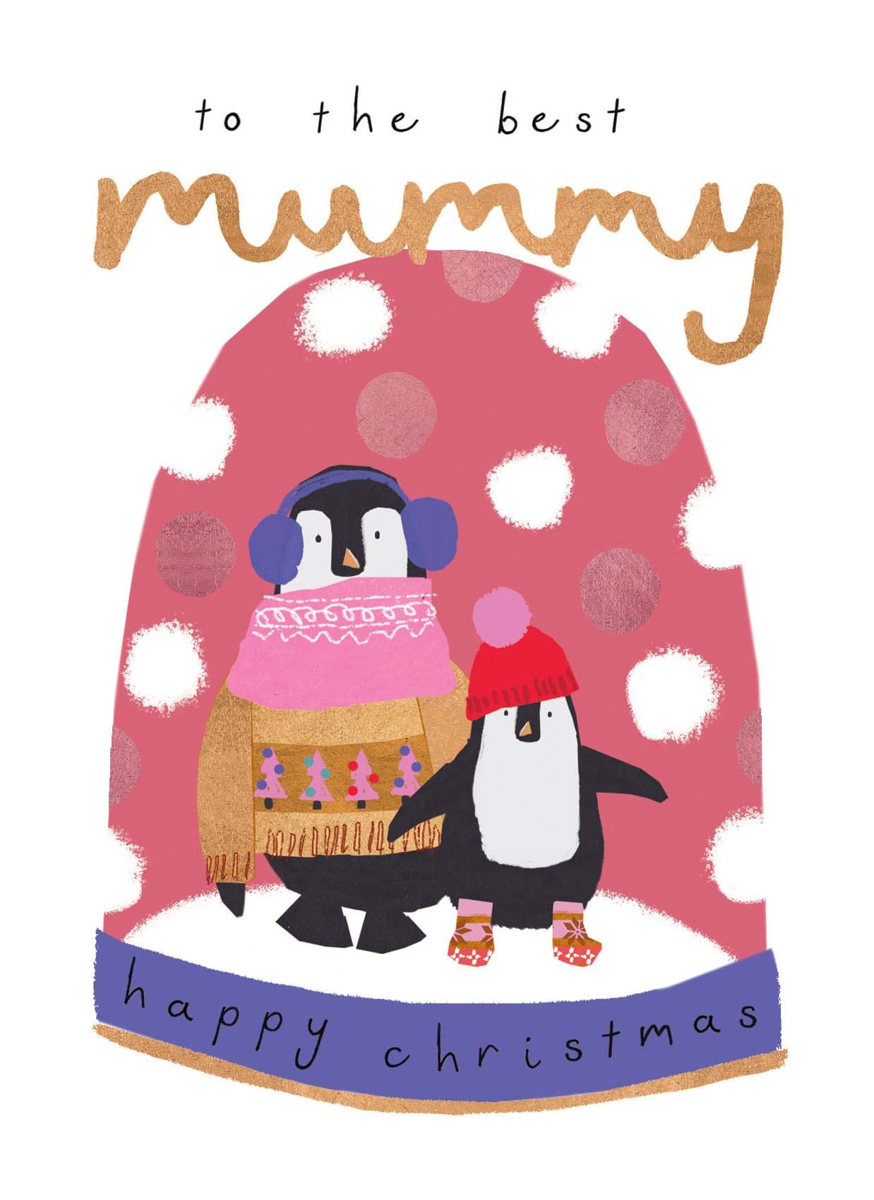 Snow Globe Mummy Christmas Card