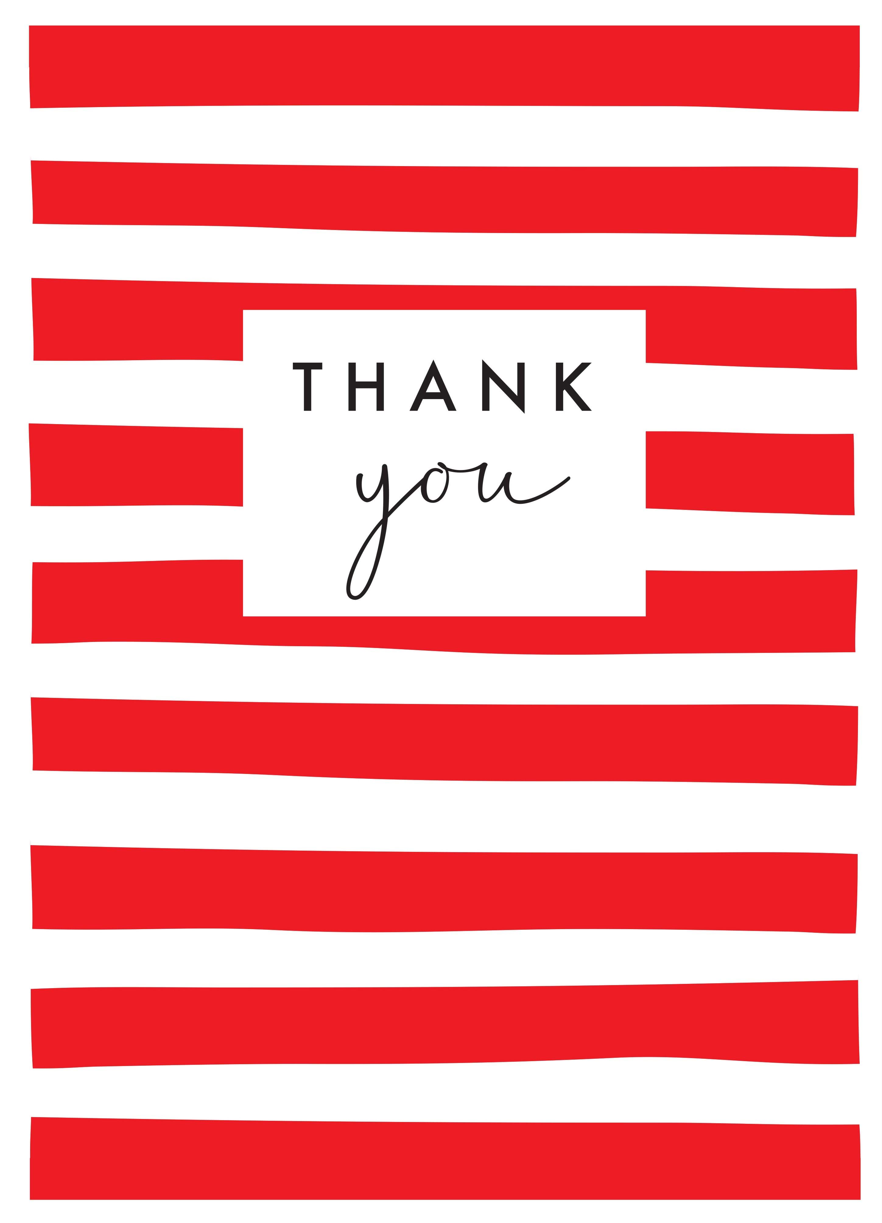 Red Stripes Christmas Thank You Pack (8)