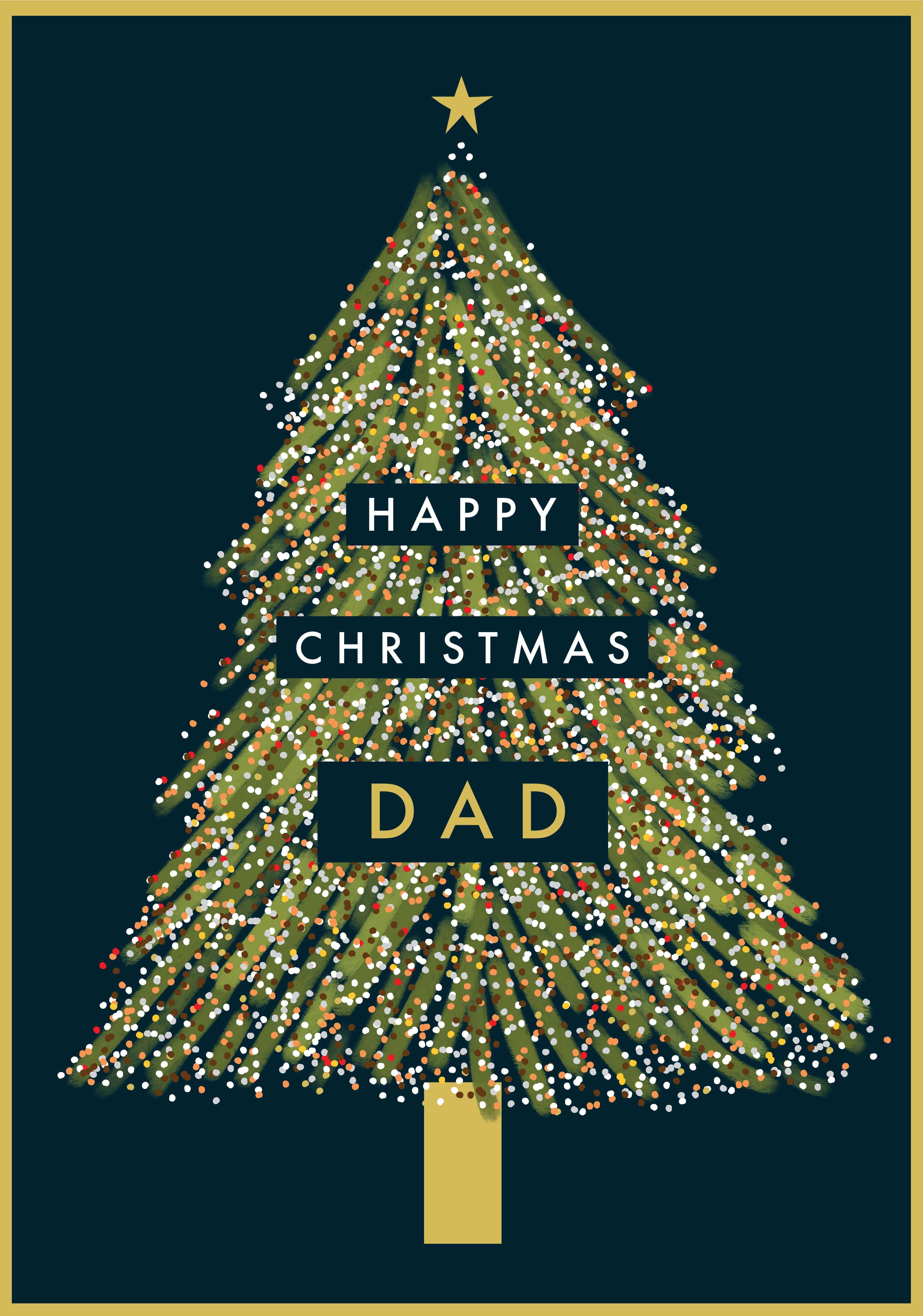 Festive Tree Dad Christmas Card