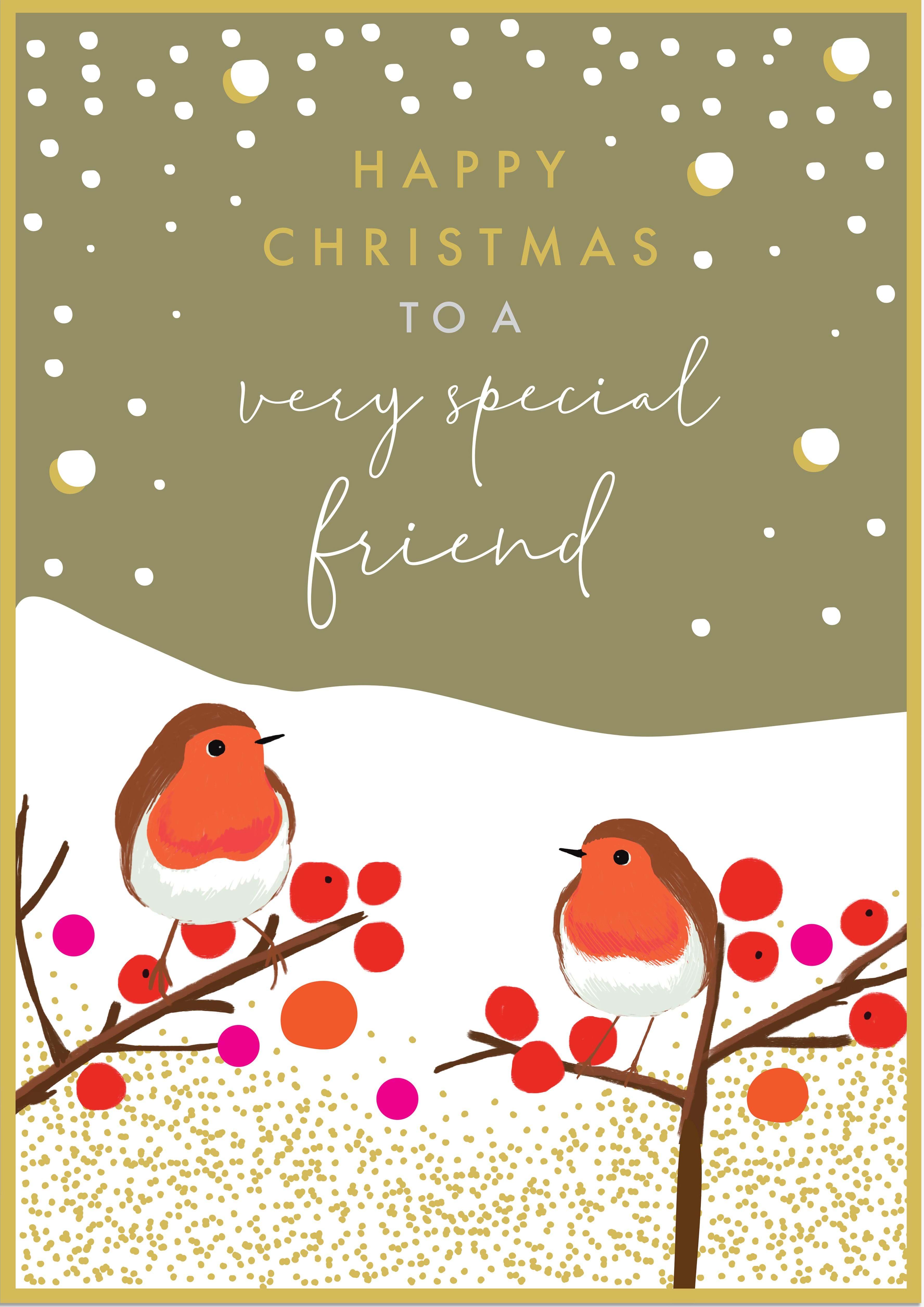 Robin Special Friend Christmas Card