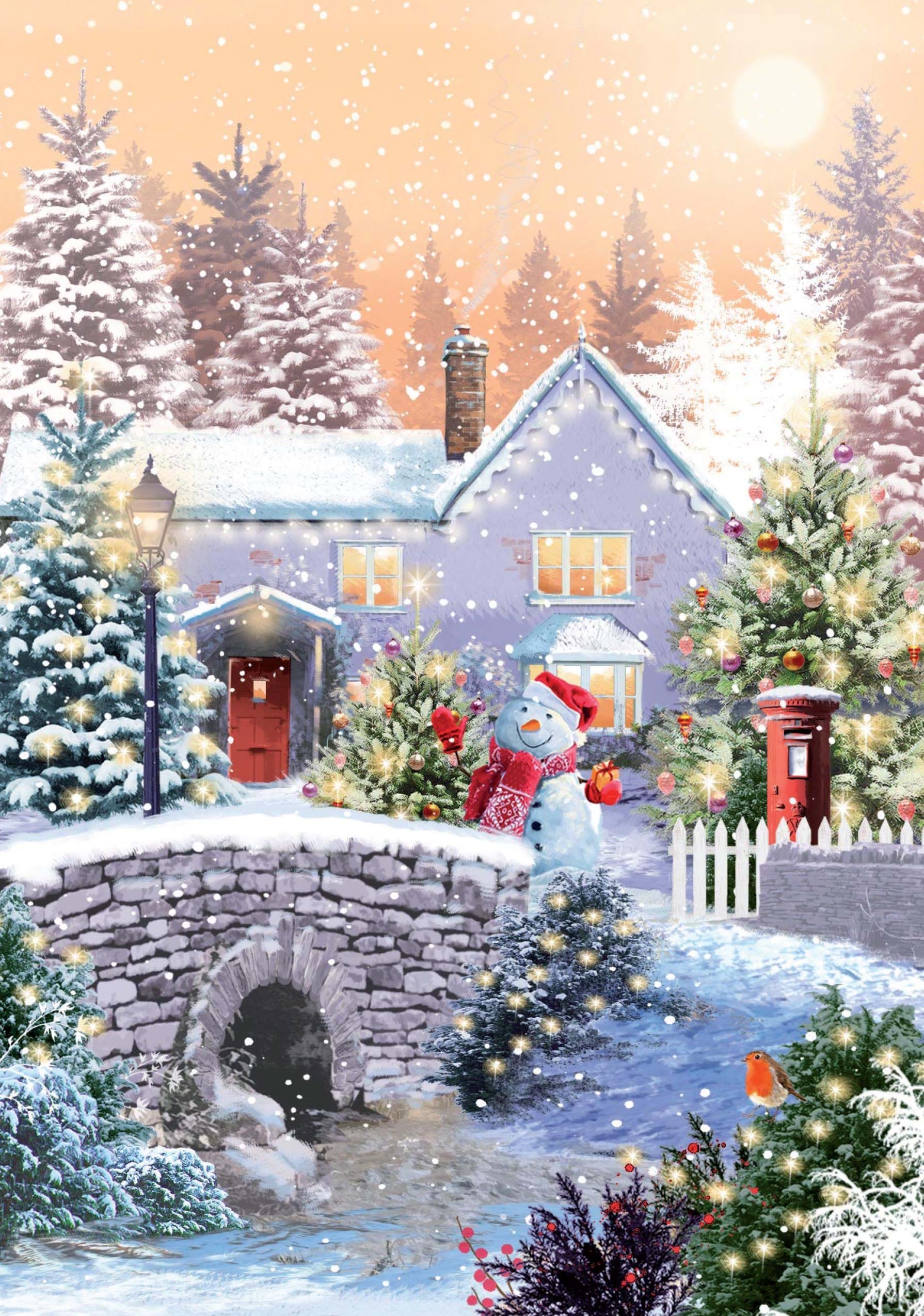 The House in the Woods Personalised Christmas Card