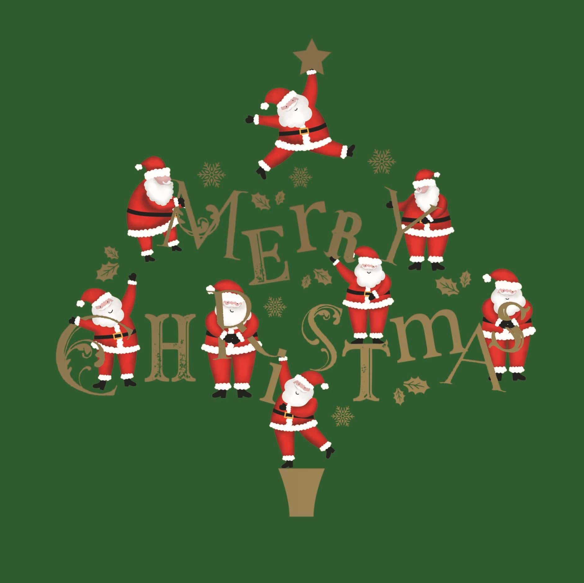 Merry Santa's Personalised Christmas Card