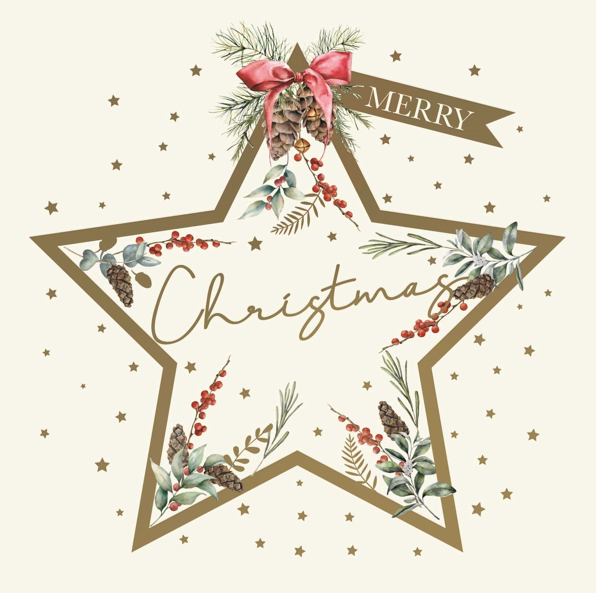 Christmas Star Personalised Christmas Card