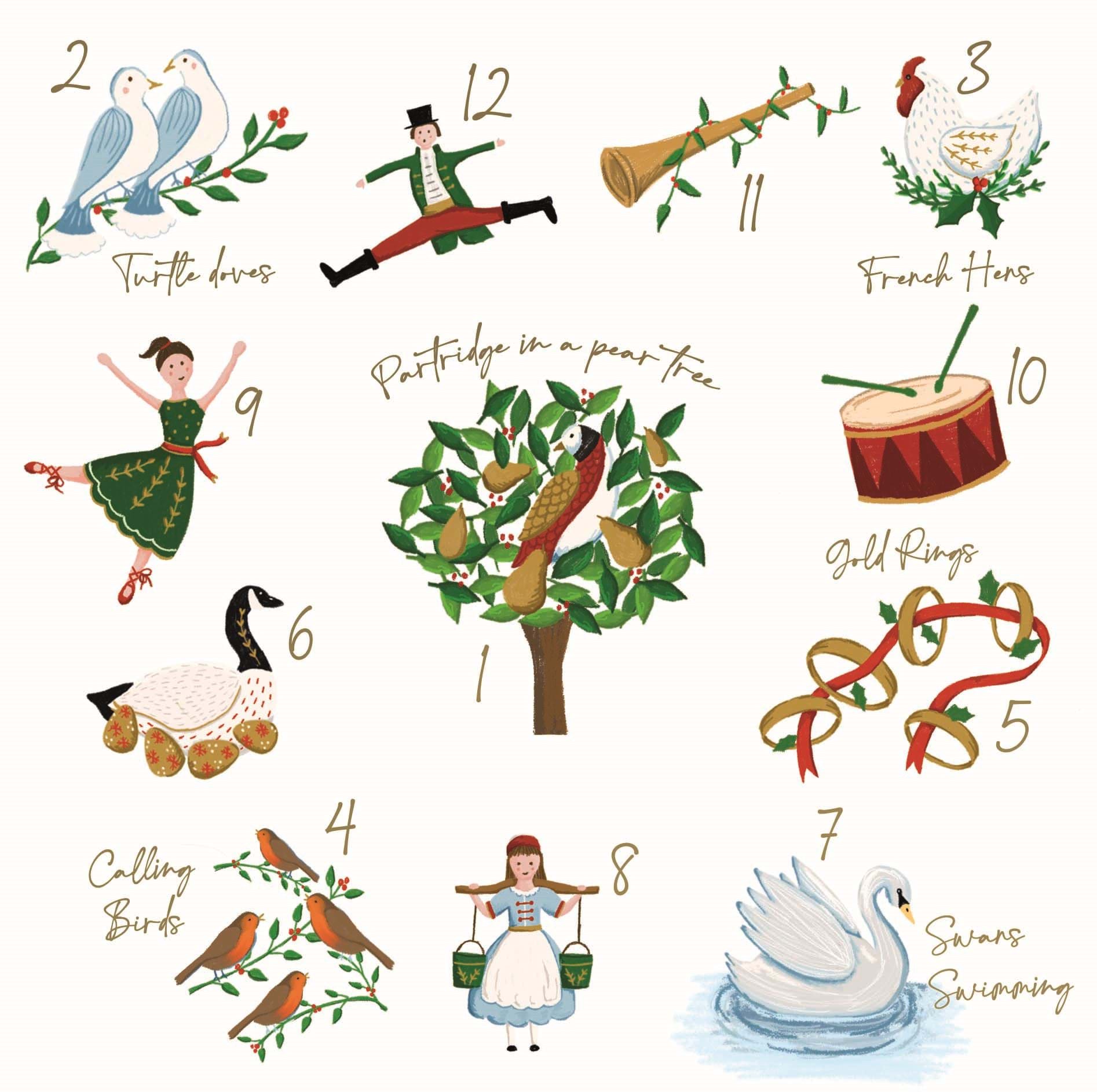 12 Days Personalised Christmas Card