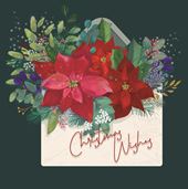 Letter with Poinsettia - Personalised Christmas Card