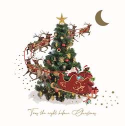 Flying Around the Tree - Personalised Christmas Card