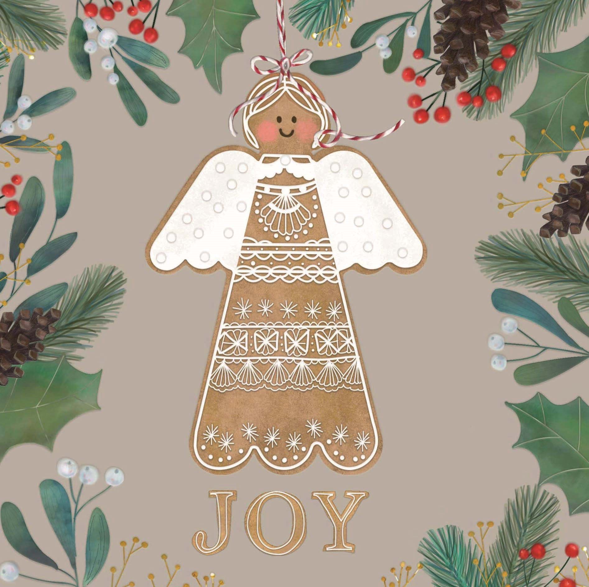 Gingerbread Angel Personalised Christmas Card