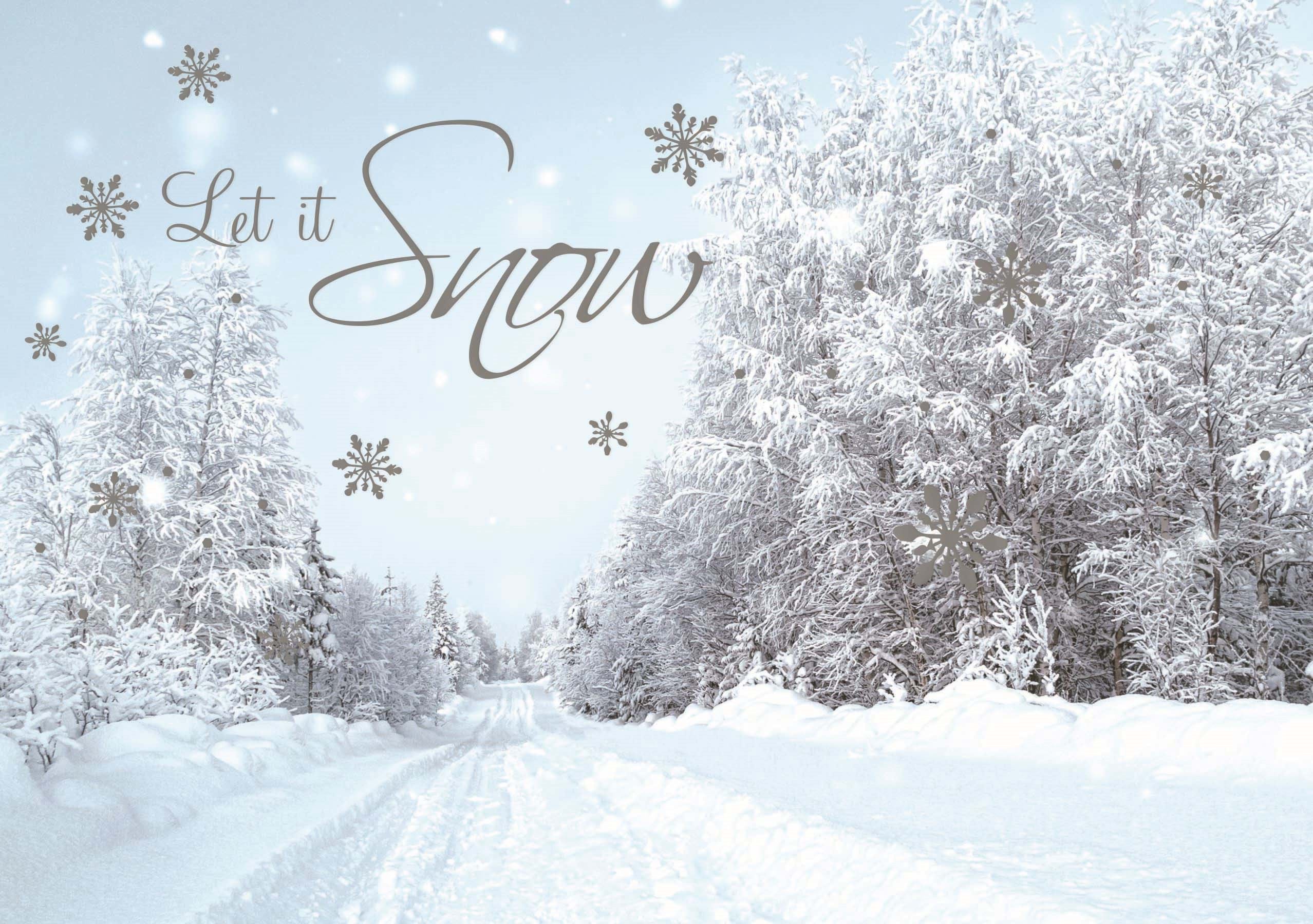 Snow Personalised Christmas Card