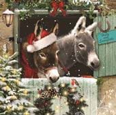 Holly and Snowflake Christmas Card
