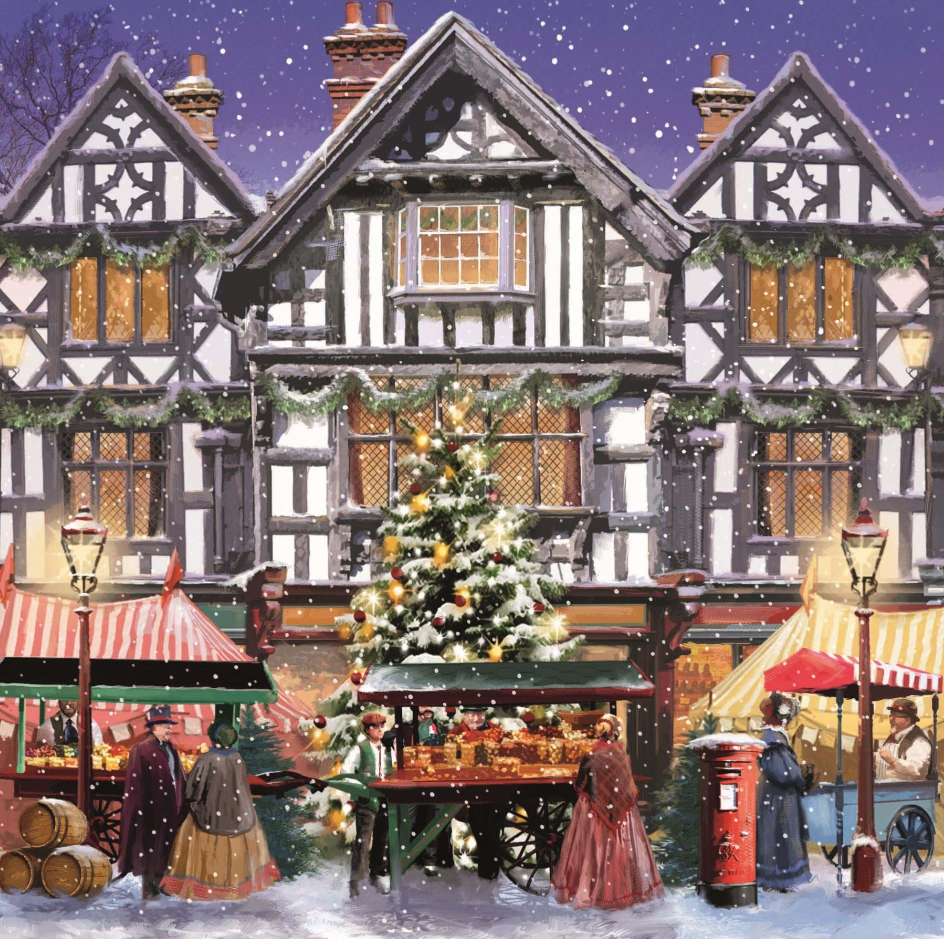 Victorian Market Personalised Christmas Card