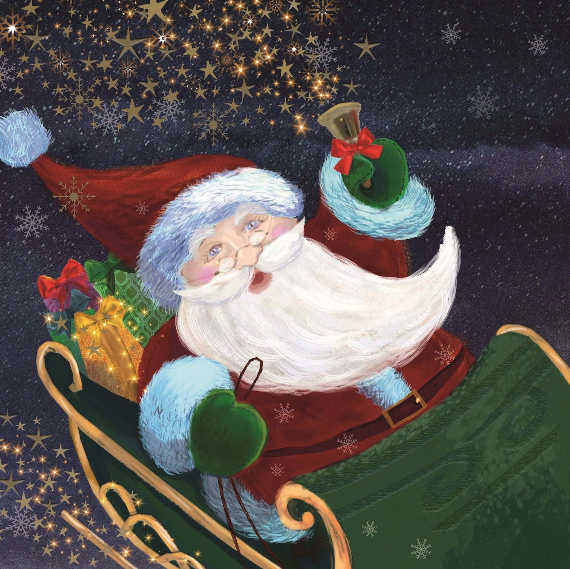 Jolly Santa Personalised Christmas Card