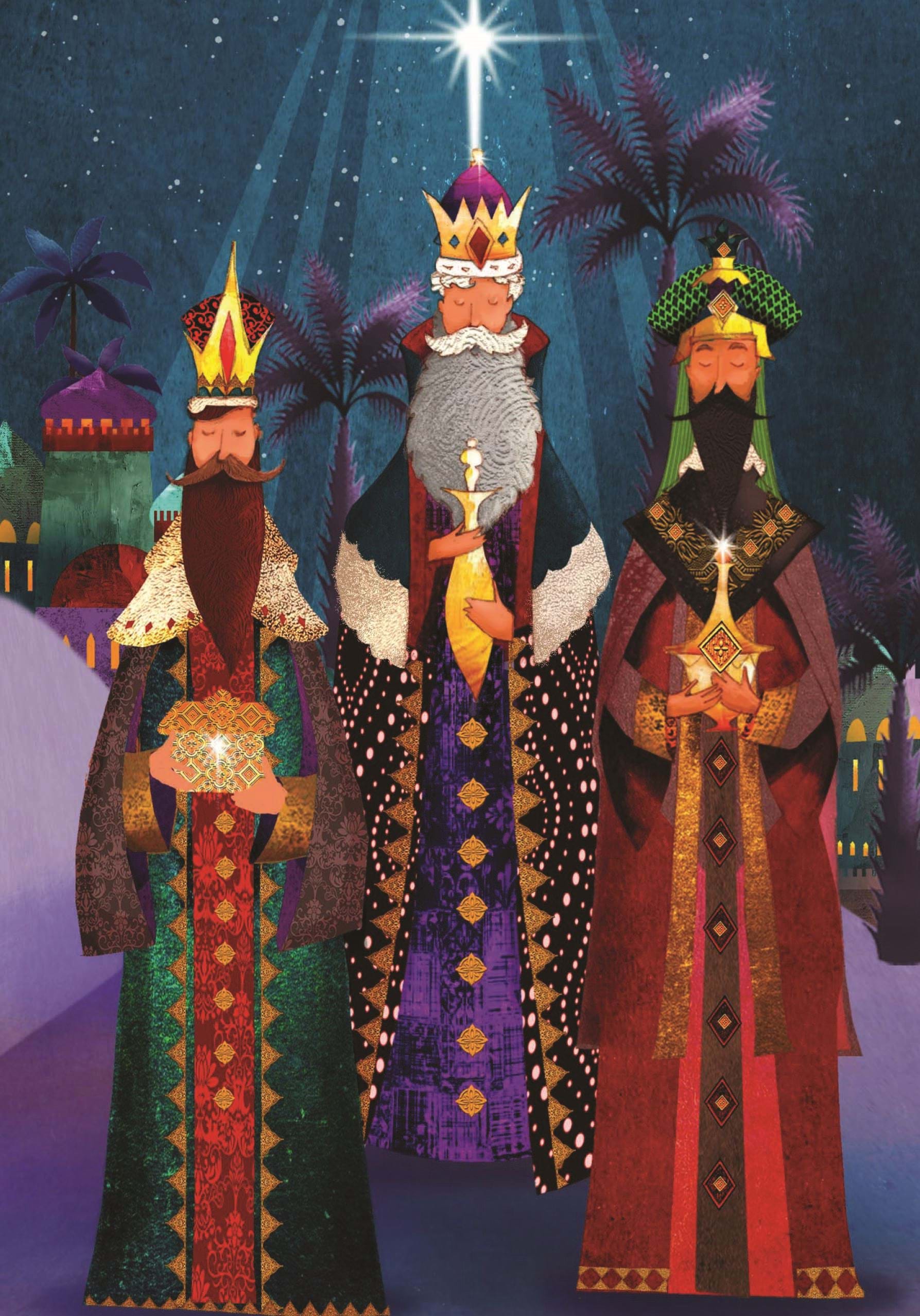 Three Magi Kings Personalised Christmas Card