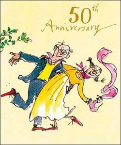 Dancing 50th Anniversary Card