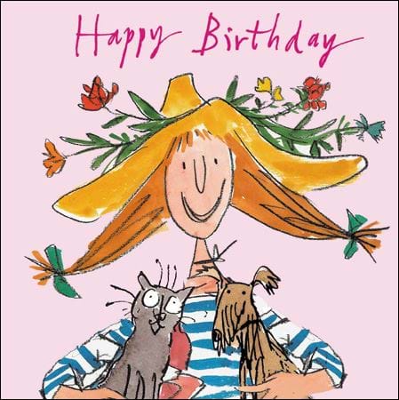 Floral Hat Birthday Card