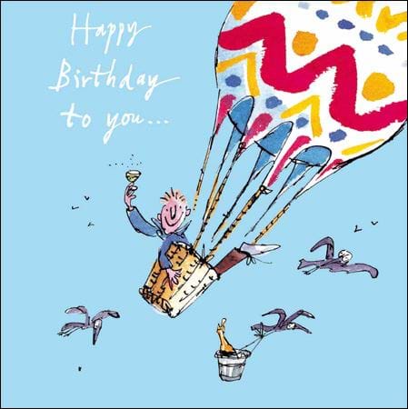 Hot Air Balloon Birthday Card