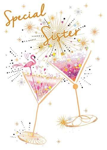 Cocktails Sister Birthday Card