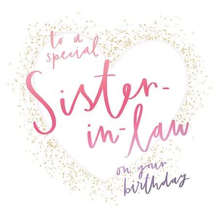 Special Sister-in-law Birthday Card