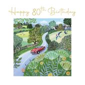 Country Drive 80th Birthday Card