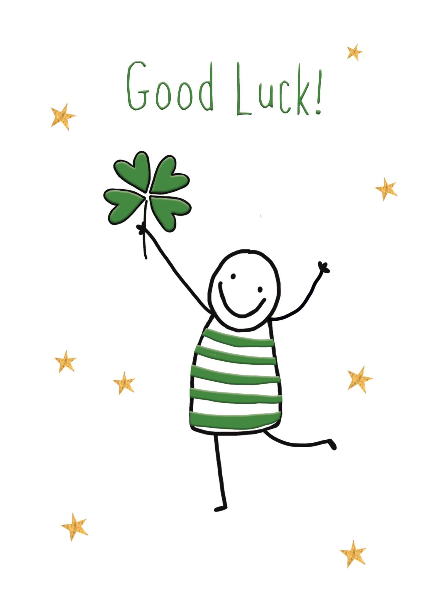 Clover Good Luck Card