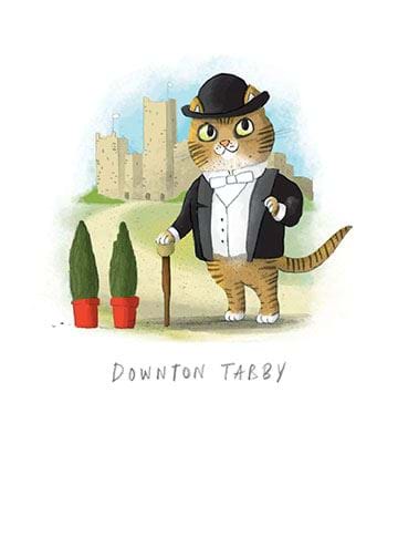 Downton Tabby Greeting Card