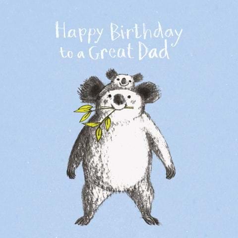 Koala Dad Birthday Card