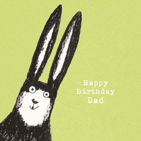 Rabbit Dad Birthday Card