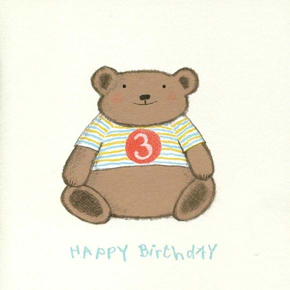 Ted 3rd Birthday Card
