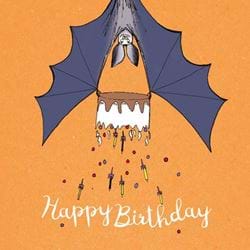 Bat Cake Birthday Card