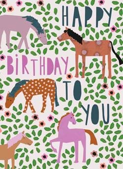 Ponies Birthday Card