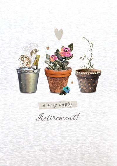 Pots of Joy Retirement Card