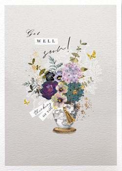 Lovely Flowers Get Well Soon Card