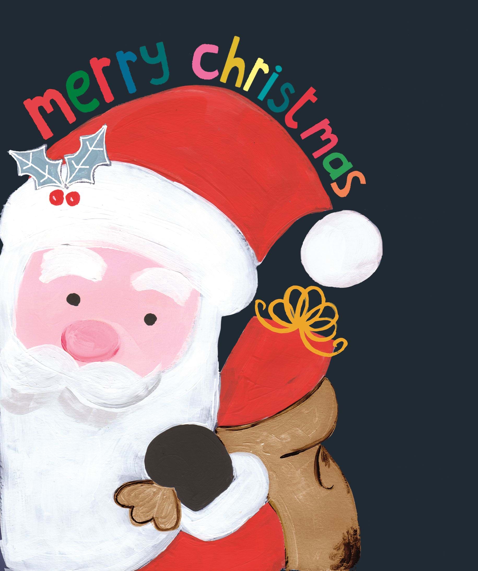 Smiling Santa Christmas Card