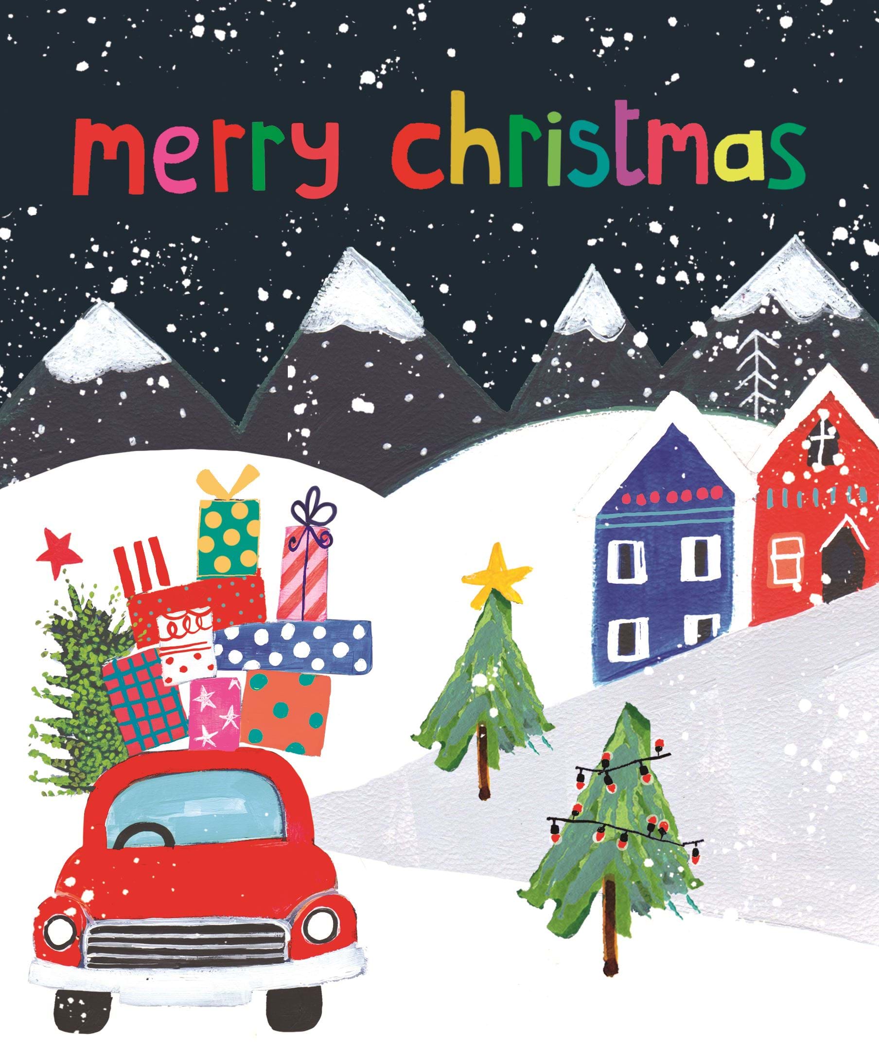 Driving Home Christmas Card