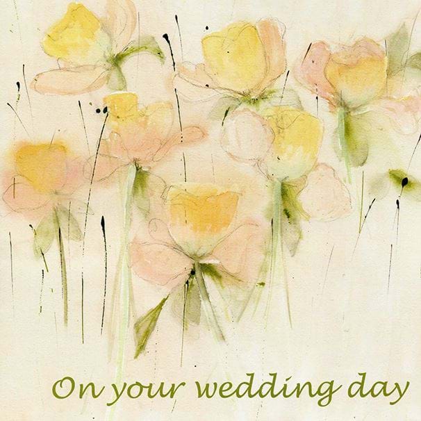 Flowers Wedding Day Card