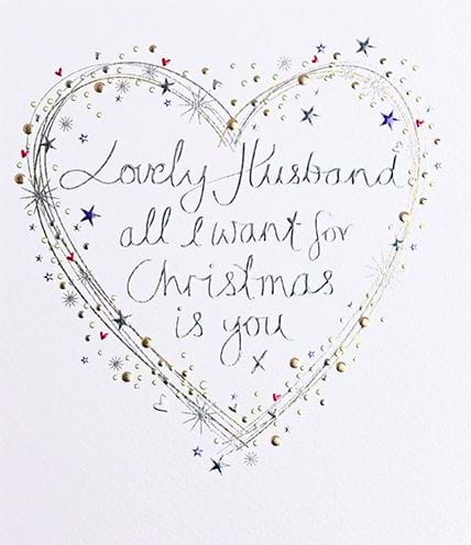All I Want Husband Christmas Card