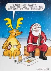 Kit Kat or Penguin Christmas Card