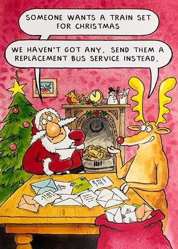 Replacement Bus Service Christmas Card
