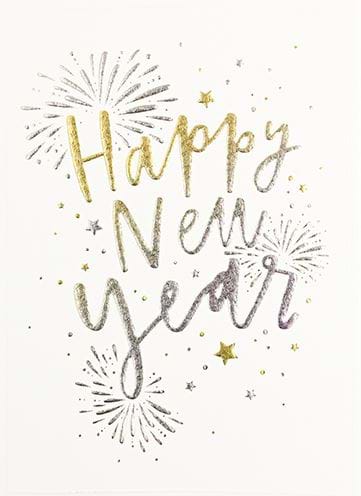 Fireworks Happy New Year Card