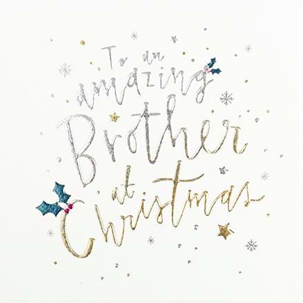 Amazing Brother Christmas Card