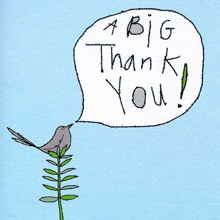 Little Bird Thank You Card