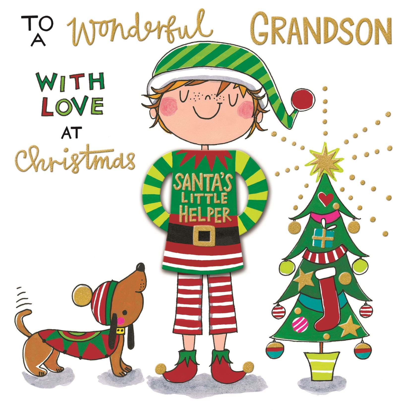 Little Helper Grandson Christmas Card