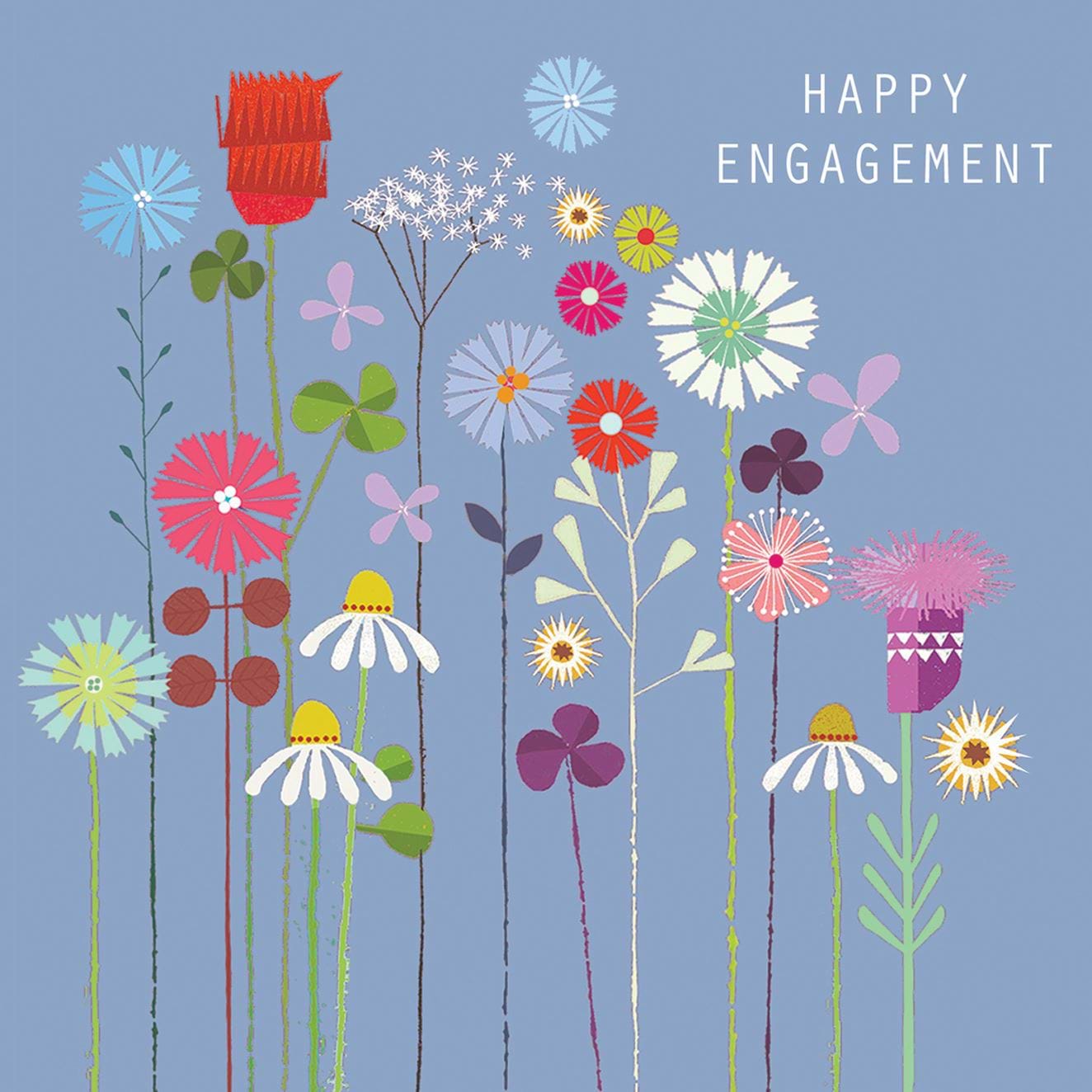Pretty Flowers Engagement Card